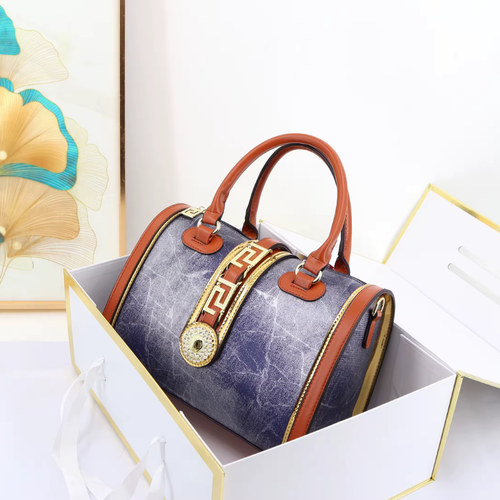 Zubuna Cracked Denim Luxe Tote
