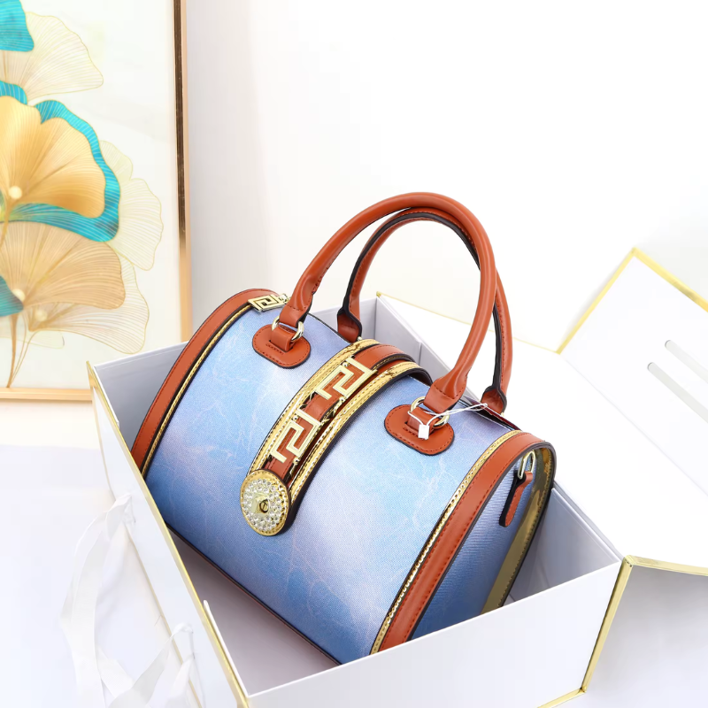 Zubuna Faded Blue Denim Luxe Tote