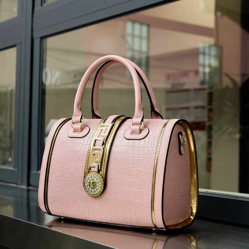 Zubuna Pink Alligator Luxe Tote