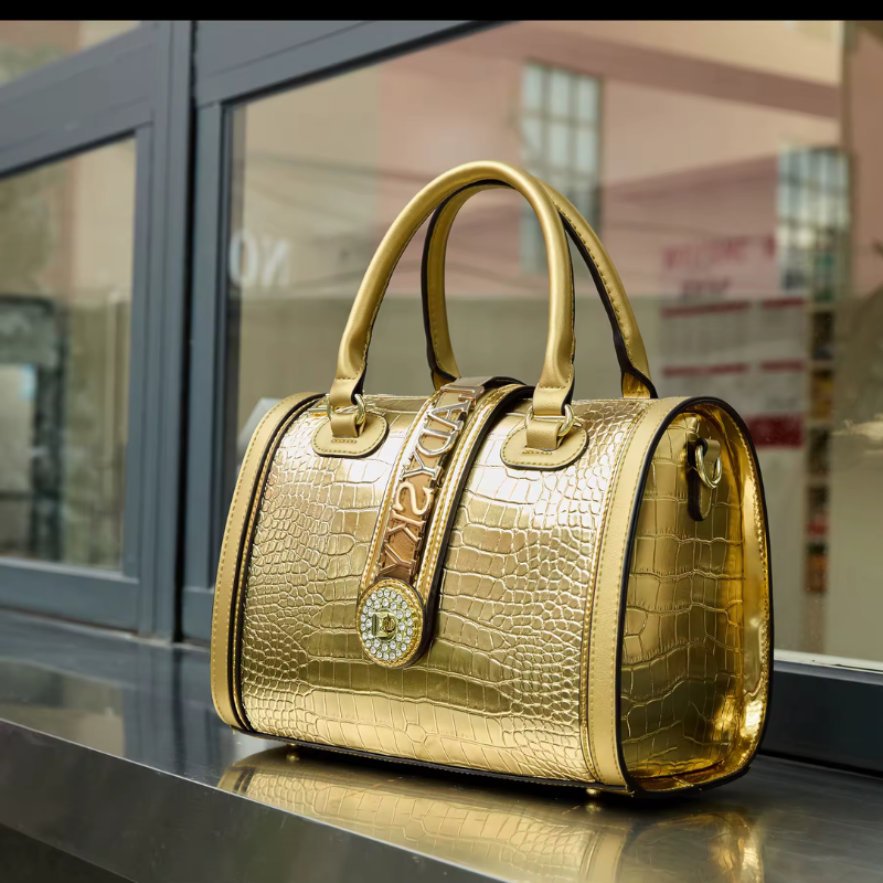 Zubuna Golden Alligator Luxe Tote
