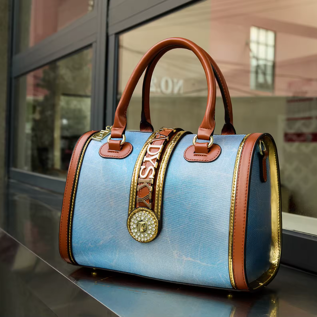 Zubuna Faded Blue Denim Luxe Tote